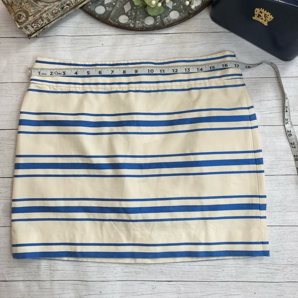 J.Crew Blue Striped Mini Skirt - Picture 4 of 7